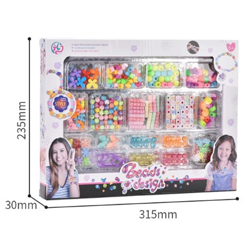 

DIY Creative Handmade Beads Toy Girl Making Bracelet Necklace Beaded Jewelry Puzzle Educational Toys for Children