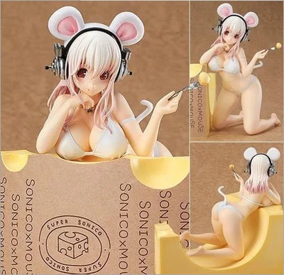 Аниме Супер Соник сыр девушка робот ПВХ экшн-фигурка Коллекционная модель