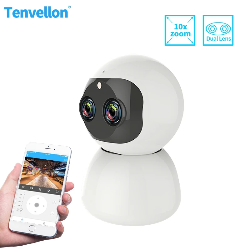 

Dual Lens WiFi IP Camera Smart Home Video Surveillance System Security CCTV Mini WiFi Baby Monitor