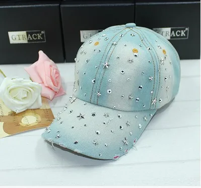 

2021Disney new summer women's hats ladies cap studded cowboy hats cowboy heart-shaped drill baseball caps