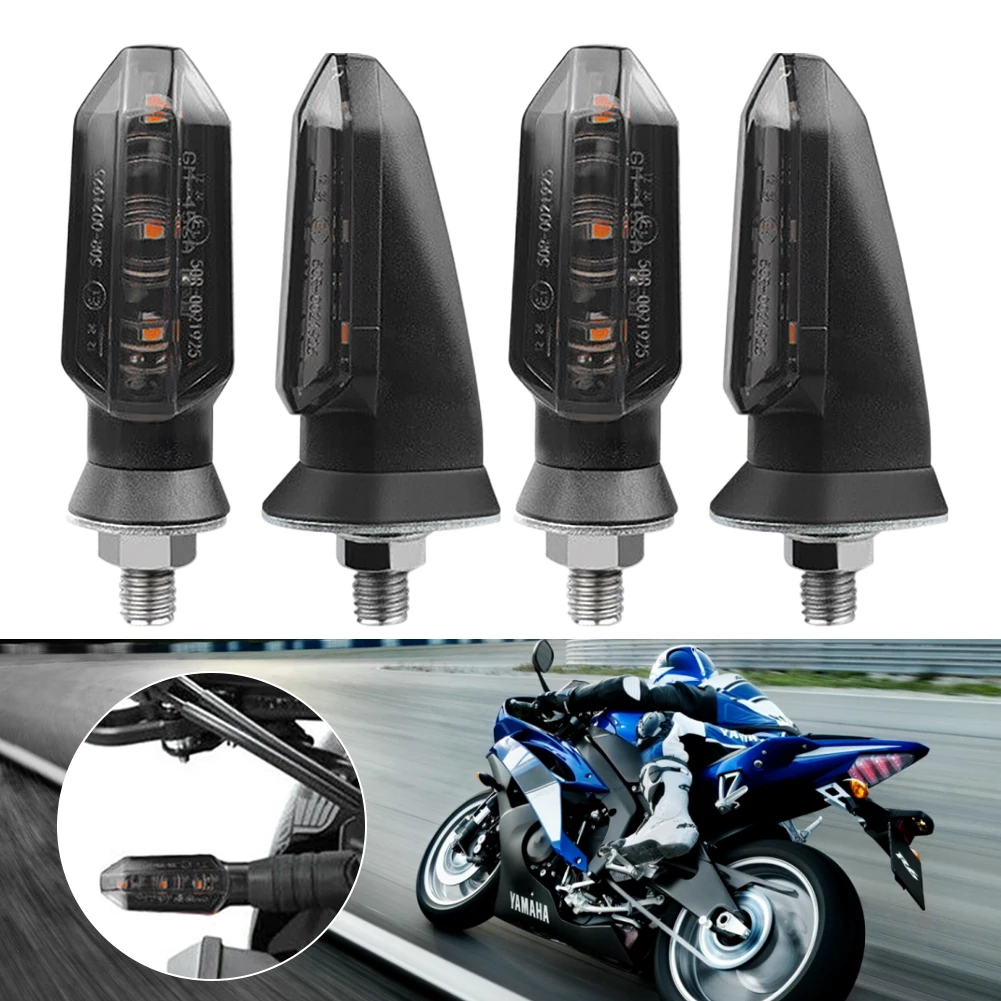 

2PCS Motorcycle LED Turn Signal Light 12v IP67 Waterproof Amber Flasher Indicator Blinker Rear Lights Lamp Accessories
