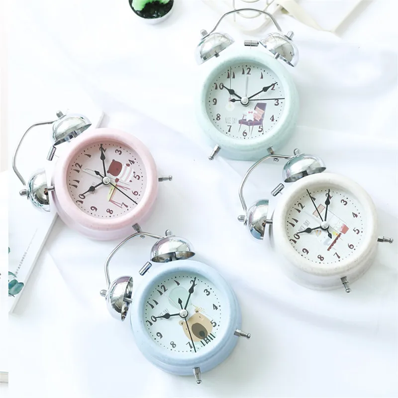 3 дюйма ночной Световой будильник модные милые Креативные в мультяшном стиле