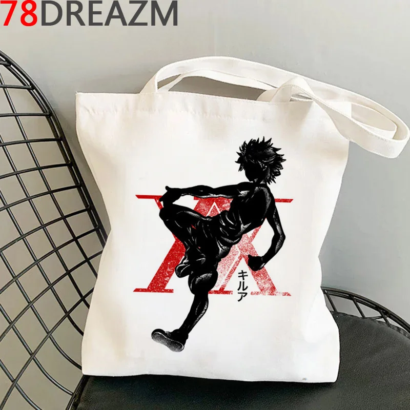 

Сумка для покупок Hunter x Hunter, многоразовая Экологически чистая сумка для покупок, из переработанной ткани