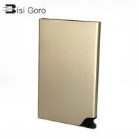 bisi goro 2021 thin id holdersmetal box fashion card wallet for men and women rfid blocking high quality business card holder