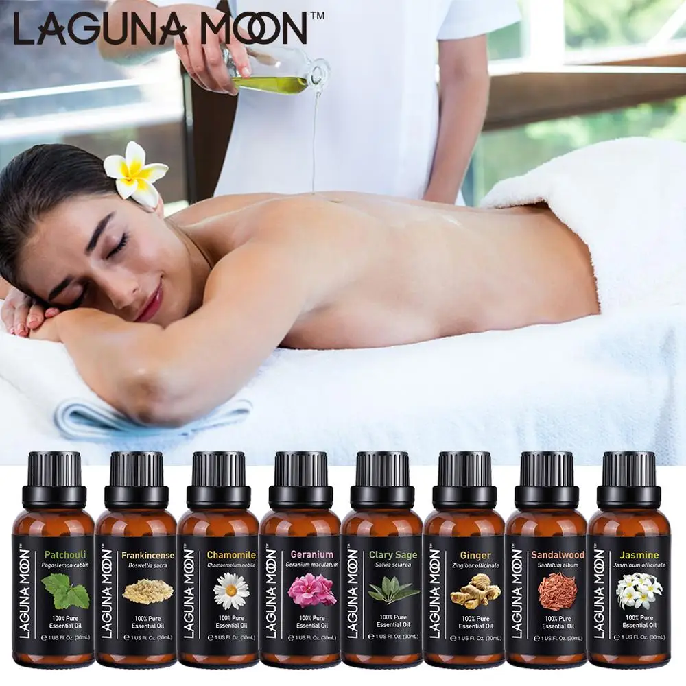 Чистые эфирные масла Lagunamoon 30 мл 1 унция чайное дерево корица иланг тимьян имбирь