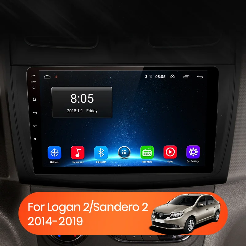 AWESAFE AI Voice 2 din Android автомобильное радио для Renault Logan Sandero 2012-2019 Carplay 4G Автомобильный
