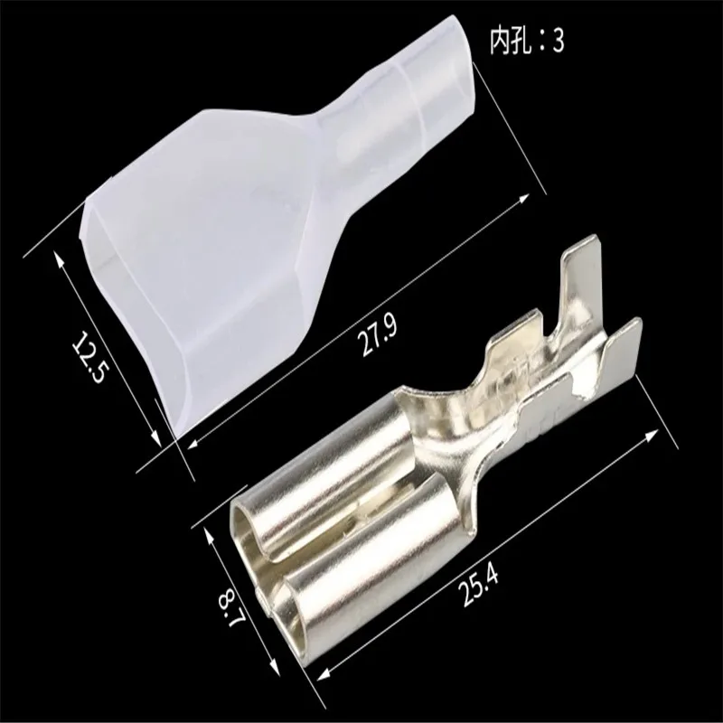 

Free shipping 100pcs 7.8mm AMP connector 305 female terminals
