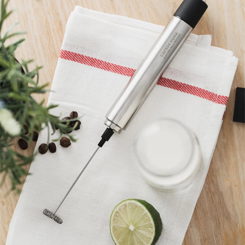 Электрический ручной Пенообразователь для кофе капучино с двойной пружиной из