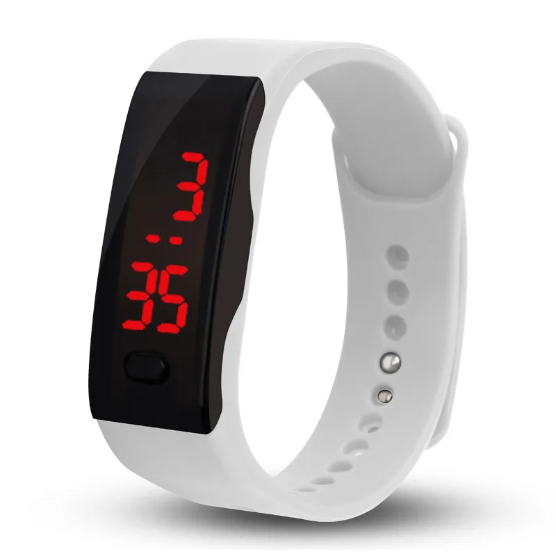 Модные детские часы светодиодные спортивные мужские и женские для мальчиков