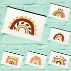 Радужная женская обувь из парусины с принтом женские косметички для путешествий туалетных принадлежностей органайзер для хранения чехол Портативный чехол для косметики студентов пенал для карандашей