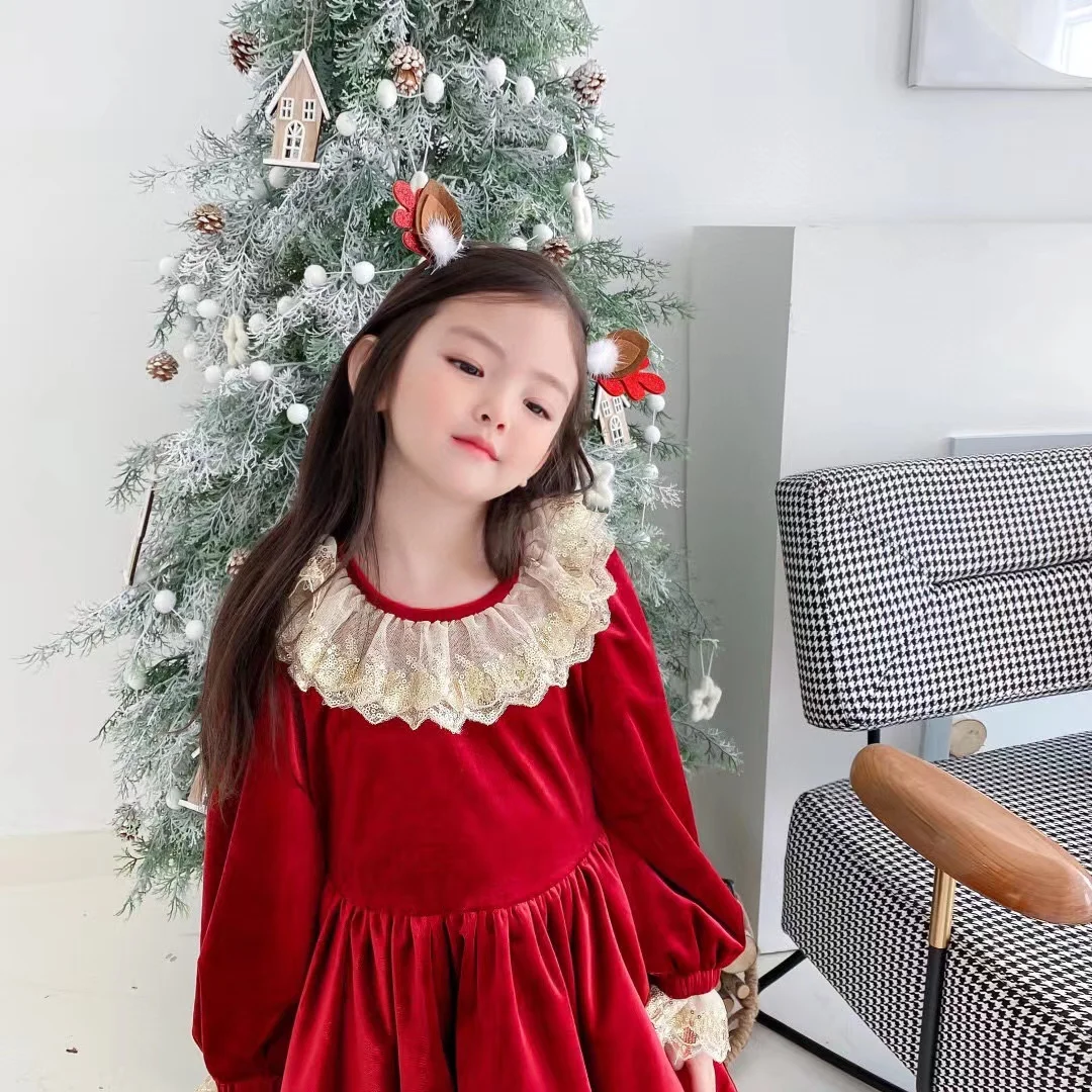 

High-end brand spring and autumn new girl's dress with big skirt princess dress