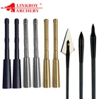 Стрелы Linkboy для стрельбы из лука, 6 шт., адаптер для подключения наконечников стрел для рекурсивного лука с Карбоновым валом диаметром 4,2 мм, для охоты и стрельбы