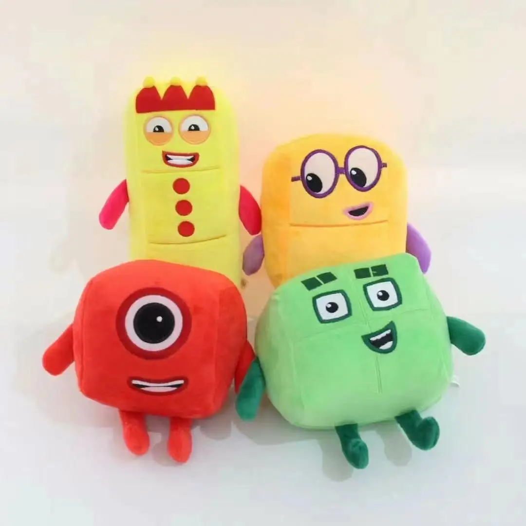 

4pcs/set Numberblocks Plush Toys Number Stuffed Dolls Movie TV Series Cartoon Educational Toy Children Gift