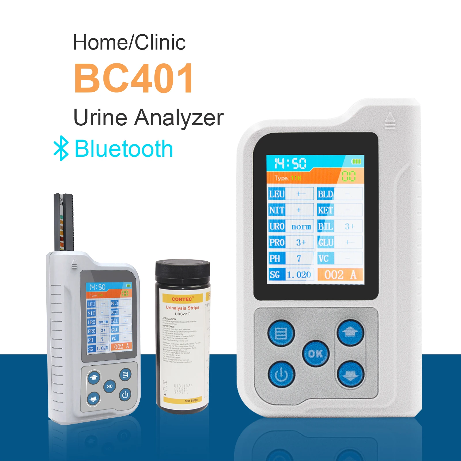 Анализатор мочи BC401 с bluetooth 2 4 дюйма ЖК-монитор микроusb 11 тестовых параметров + 100
