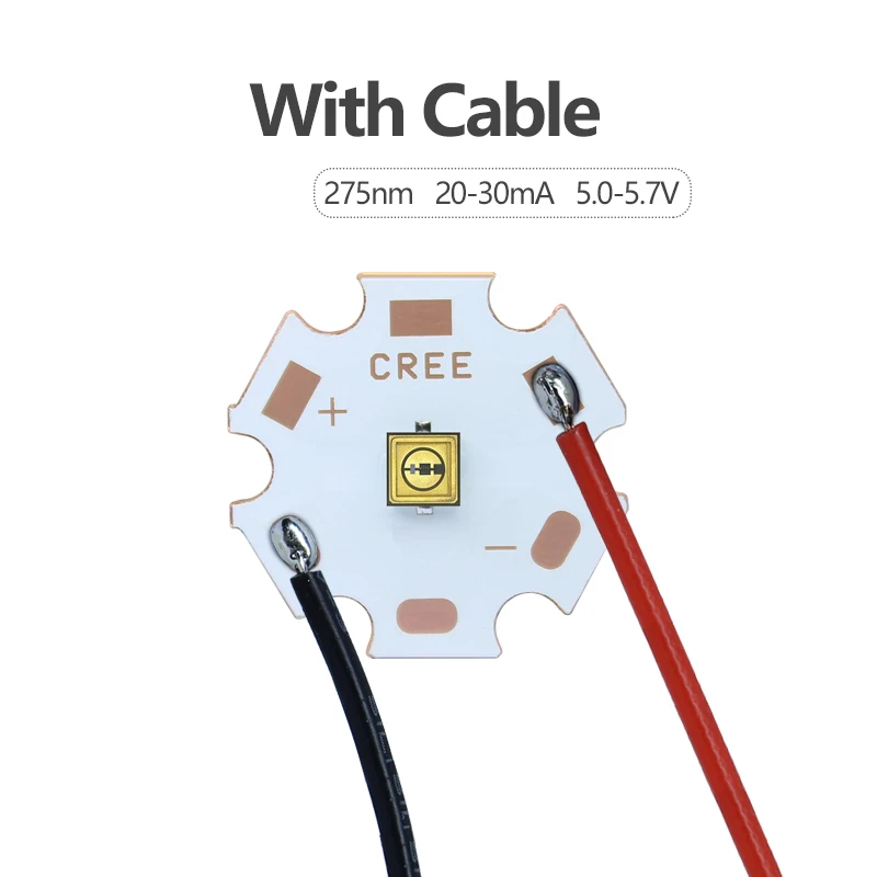 

Светодиодный Диод UVC 3535 0,1 нм лампа SMD бусины для УФ-дезинфекционного оборудования нм глубоко-фиолетовый ультрафиолетовый свет 5-7 в Вт
