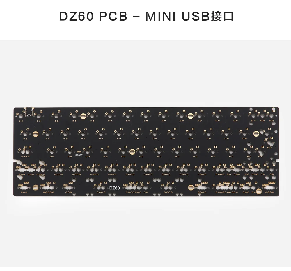 DZ60 пользовательская механическая клавиатура PCB 60% поддержка клавиатуры стрелка ключ alu пластина gateron переключатель stab