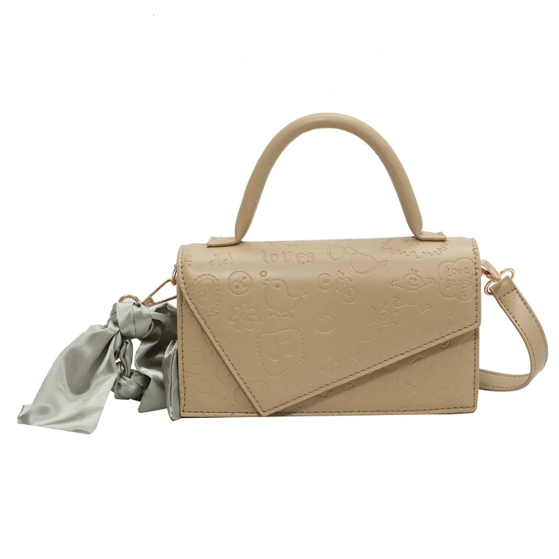 

2021 New Fashion Stylish Good Texture Women's Bag All-Match Crossbody Embossed Western Style Portable Small Square Bag