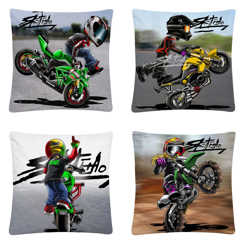 Мягкая короткая плюшевая наволочка для подушки с мультяшным рисунком 45 х45 см |