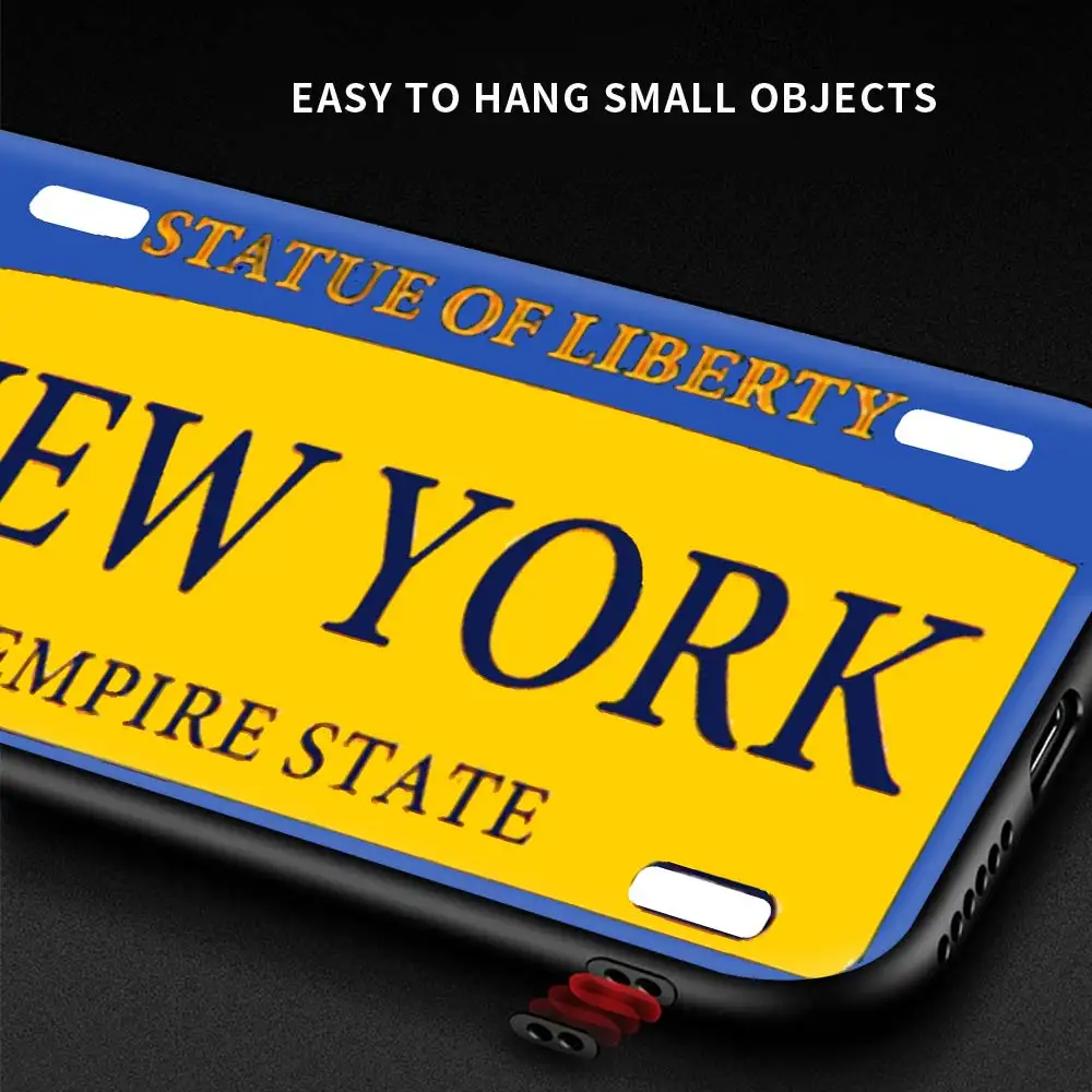 

Silicone Phone Case for Xiaomi Redmi Note 9S 8 Pro 9 8T 7 9A 9C 7A 8A K40 10 Pro Luxury Cover License New York Plate Number