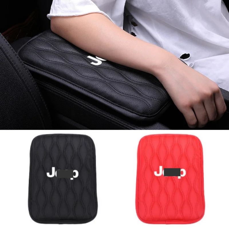 

Кожаный Автомобильный центральный подлокотник, коврик, подушка для Jeep Badge Renegade Patriot Grand Cherokee Compass Wrangler JK JL, аксессуары