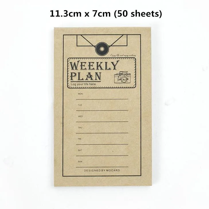 Weekly 11cm x 7cm 30 листов довольно Kawaii Мороженое N раз Sticky вкладки Памятка Стикеры для заметок Pad Эсколар Papelaria школьные канцелярские принадлежности - Цвет: Weekly 11cm x 7cm