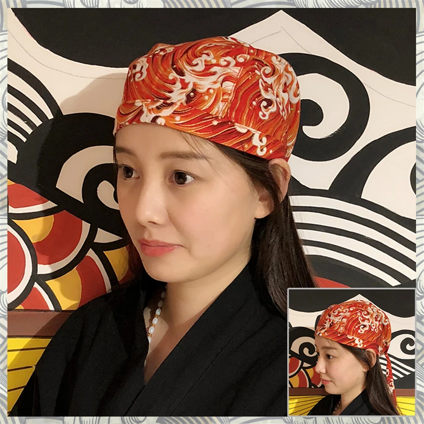 Кепка шеф повара для ресторана с принтом суши японский стиль рабочая одежда