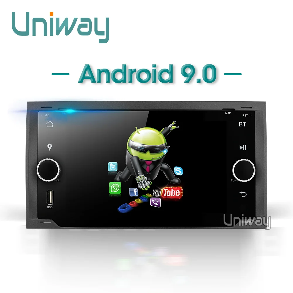 Uniway ALLFKS7071 2G+ 3 2G android 9,0 автомобильный dvd для Ford Mondeo C-max focus galaxy S-max fusion ranger escape expedition fiesta