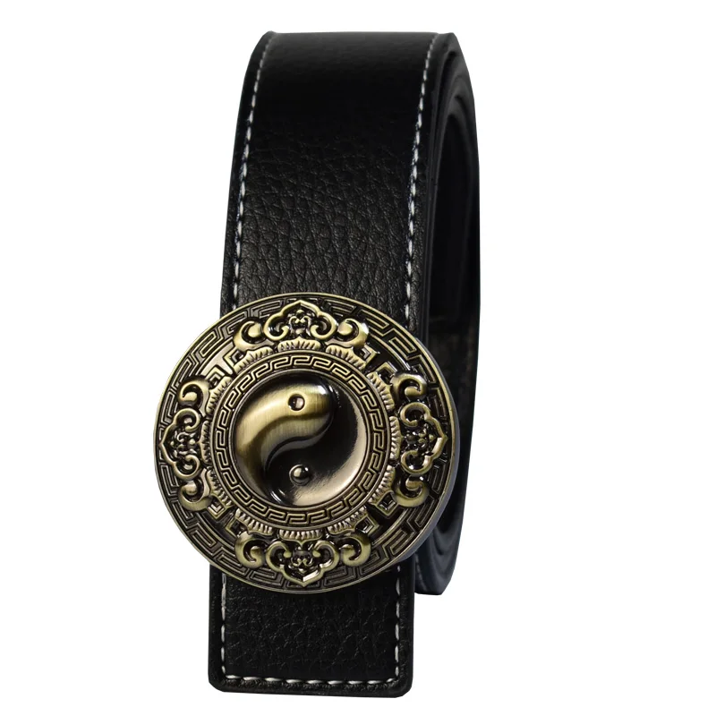 Роскошный ремень для мужчин и женщин модный Индивидуальный кожаный с пряжкой в