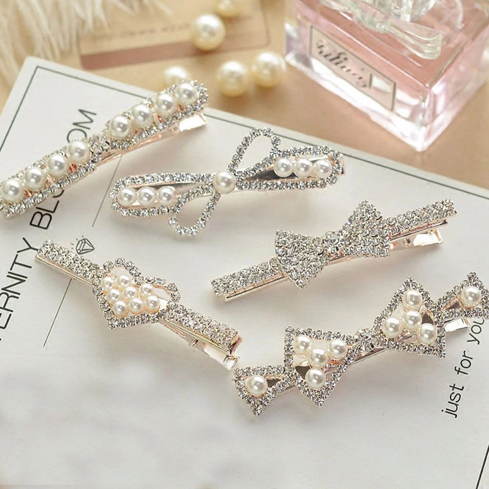 1 шт. модная металлическая заколка Стразы в Корейском стиле для женщин и девочек