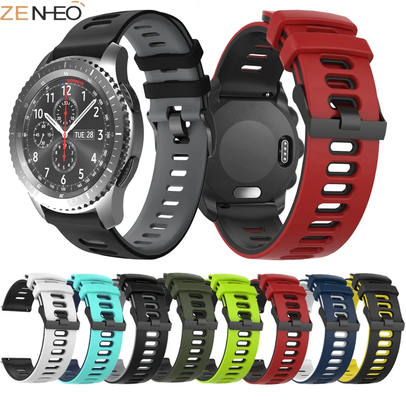 Ремешок силиконовый для Samsung Galaxy Watch 3/46 мм/42 мм/active 2/ Gear s3 Frontier/S2/спортивный браслет