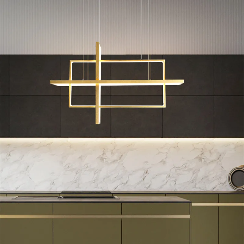 Светодиодный прямоугольник люстра для спальни ресторана столовой люстры