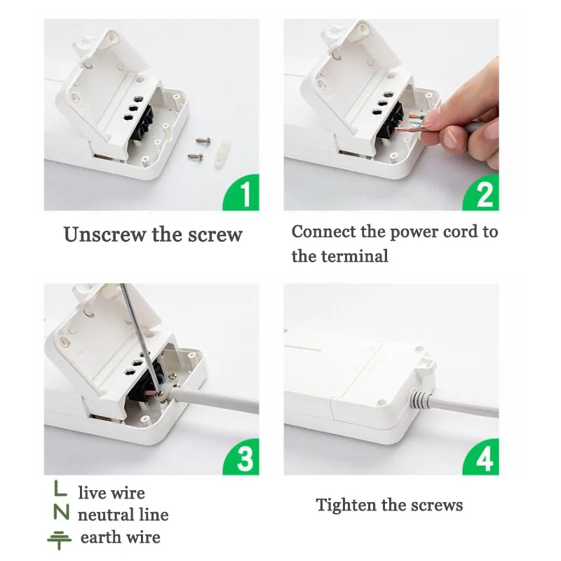 Удлинитель питания с функцией включения/выключения безопасная трехступенчатая