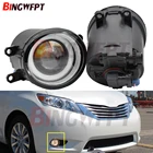 Противотуманные фасветильник, светодиодные, 2 шт., ангельский глаз с линзой для Toyota Venza, Sienna, Hiace, Matrix, Avalon 2006-2014, для городского круизера, хэтчбека, NSP1