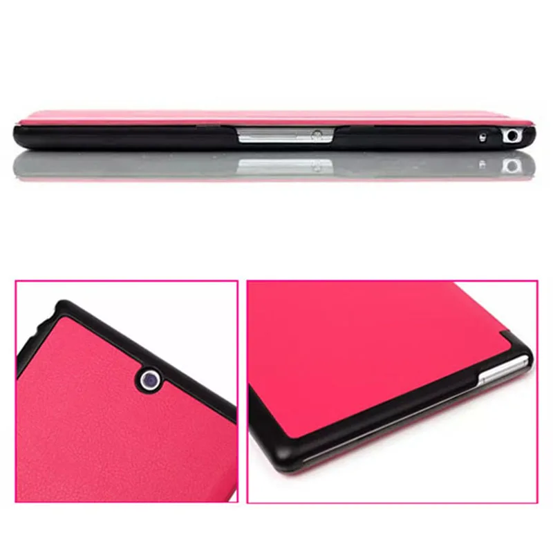 Трехскладной кожаный чехол подставка для Sony Xperia Z3 Tablet Compact SGP611 SGP621 SGP641 8 дюймовый
