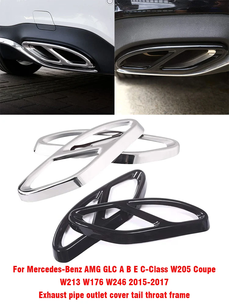 2 шт. крышка выхлопной трубы для Mercedes Benz AMG GLC A B E C W205 Coupe W213 W176 W246 2015-2017 |