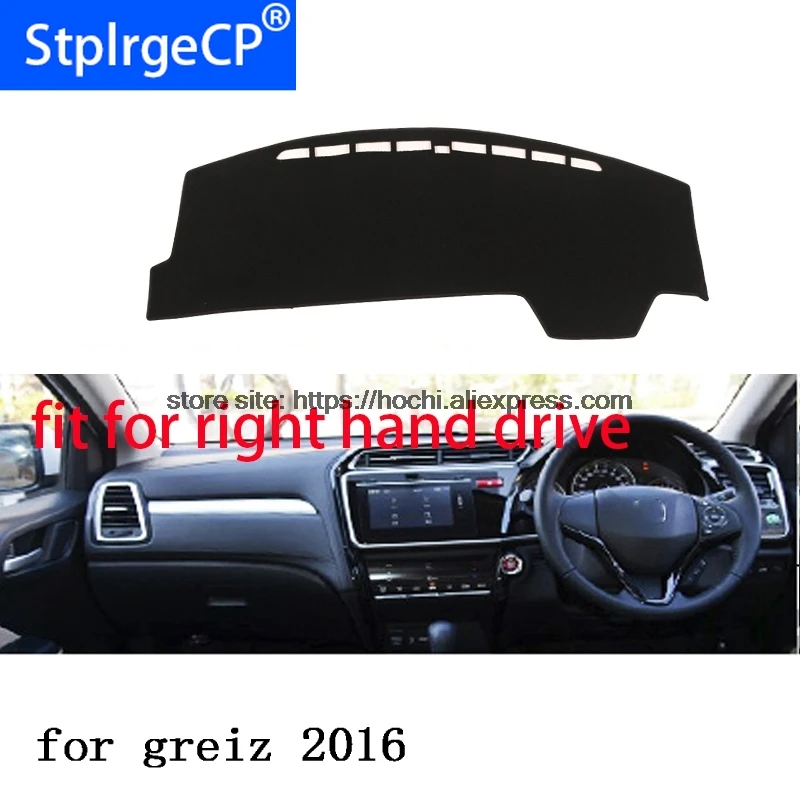 

For honda greiz 2016 right hand drive dashboard mat Protective pad black color car-styling Interior Refit Sticker Mat products