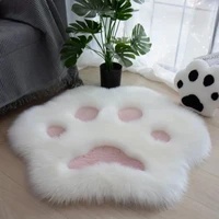 cute cat paw pattern soft plush carpet home sofa coffee table floor mat bedroom bedside decorative carpet