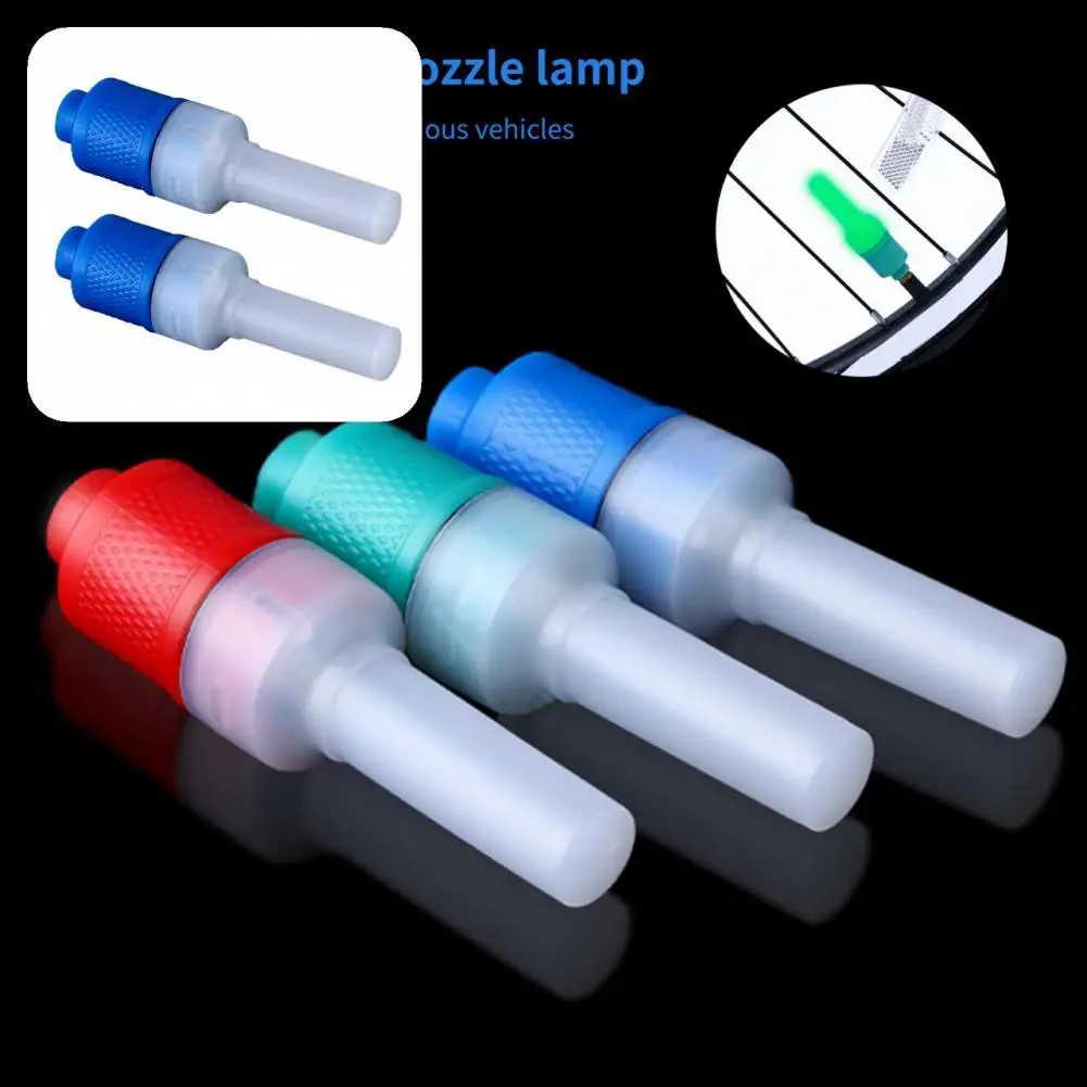 

Visual Effect 2Pcs Beautiful Mountain Bike Valve Light Plastic Nozzle Lamp Decorative for Trucks