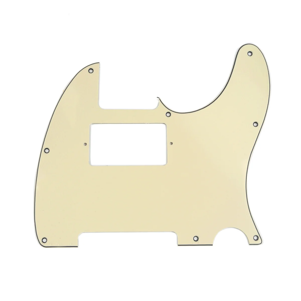 

Musiclily 8 Hole Guitar Tele Pickguard Humbucker HH for USA/Mexican Made Fender Standard Telecaster Style, 3Ply Cream