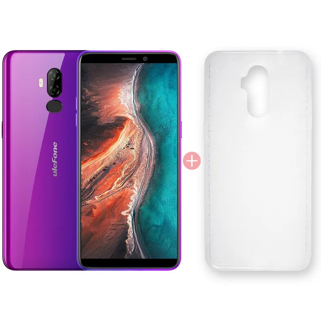 Auroreous Add Case Ulefone P6000 Plus 6350 мАч Смартфон Android 9,0 6 дюймов HD+ Двойная камера Ouad Core 3 ГБ 32 ГБ сотовый телефон 4G мобильный телефон Android - Цвет: Auroreous Add Case