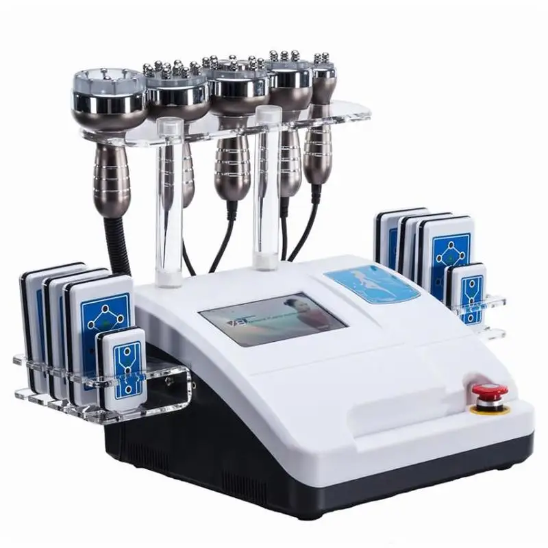 Goedkoop Hoge Kwaliteit 40K Ultrasone Massager Cavitatie 6 In 1 Gezichtsverzorging Salon Spa Schoonheid Apparatuur Afslanken