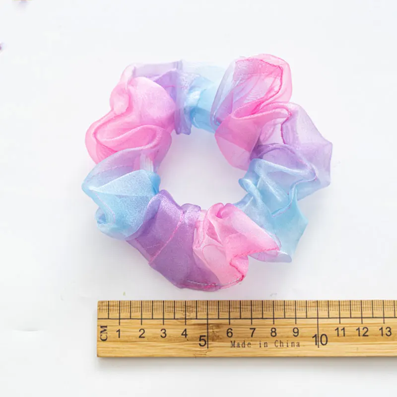 

2021Korean Big Size Organza Hair Scrunchies For Women Elastic Hair Bands Girl Headwear Ponytail Holder Hair Tie Hair Accessories