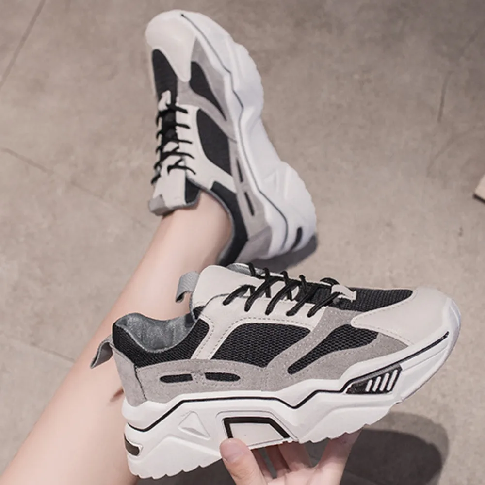 2019 модная обувь на платформе Basket Femme Вулканизированная массивные кроссовки