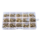 360 шт. резьбовые вставки женские резьбовые накатанные гайки круглые литые латунные впрыски гайки ассортимент M2 M3 M4 M5