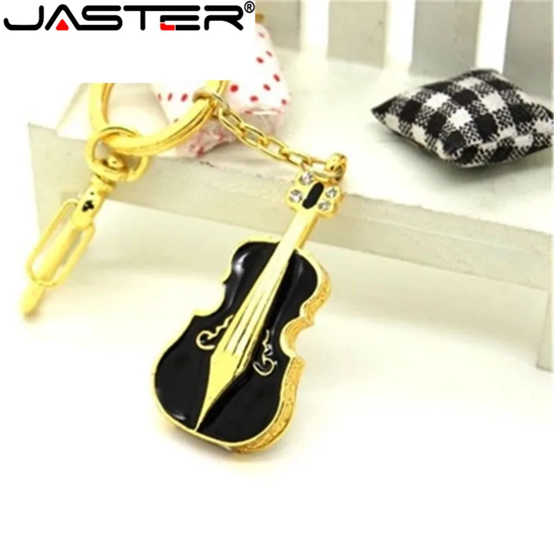 Металлический usb флеш накопитель JASTER в виде скрипки 64 ГБ 32 16 8 4 Гб|USB