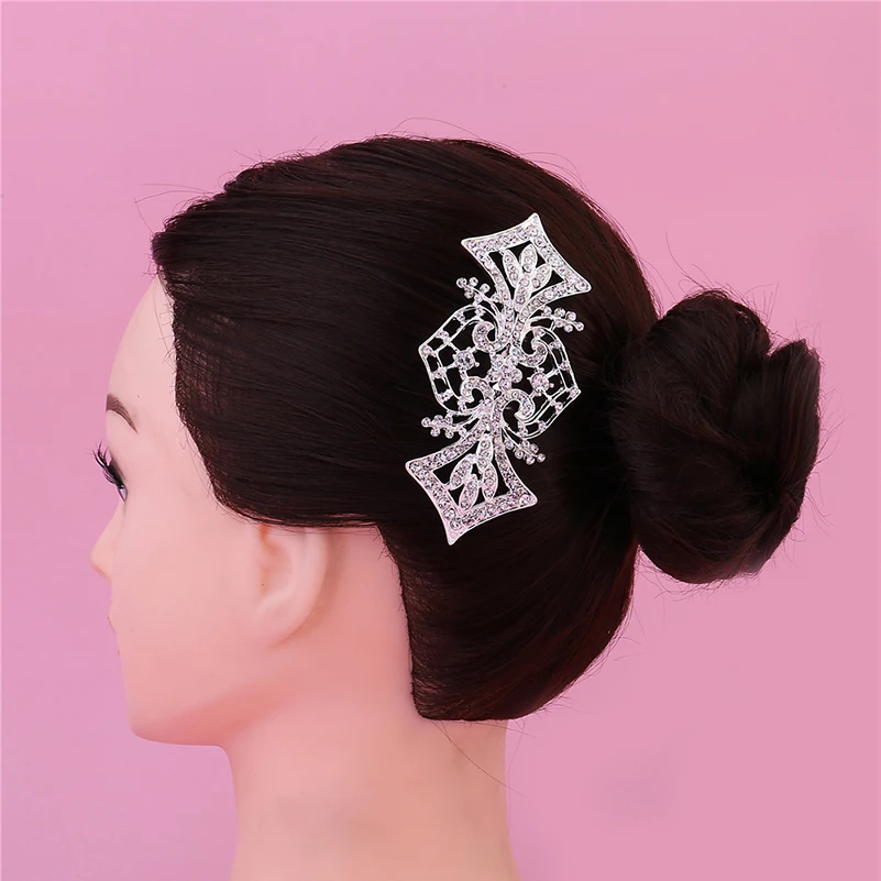 Linglewei New Hair Accessories Bridal Comb heart diamond insert comb fashion alloy headdress |