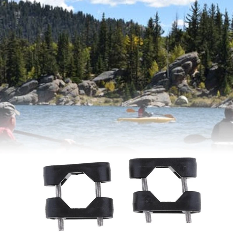 

2Pcs Nylon Marine Boat Nylon Rail Mount Bracket Fits for 7/8' to 1' Tube Kayak Canoe Boat Dinghy Yacht Accessories