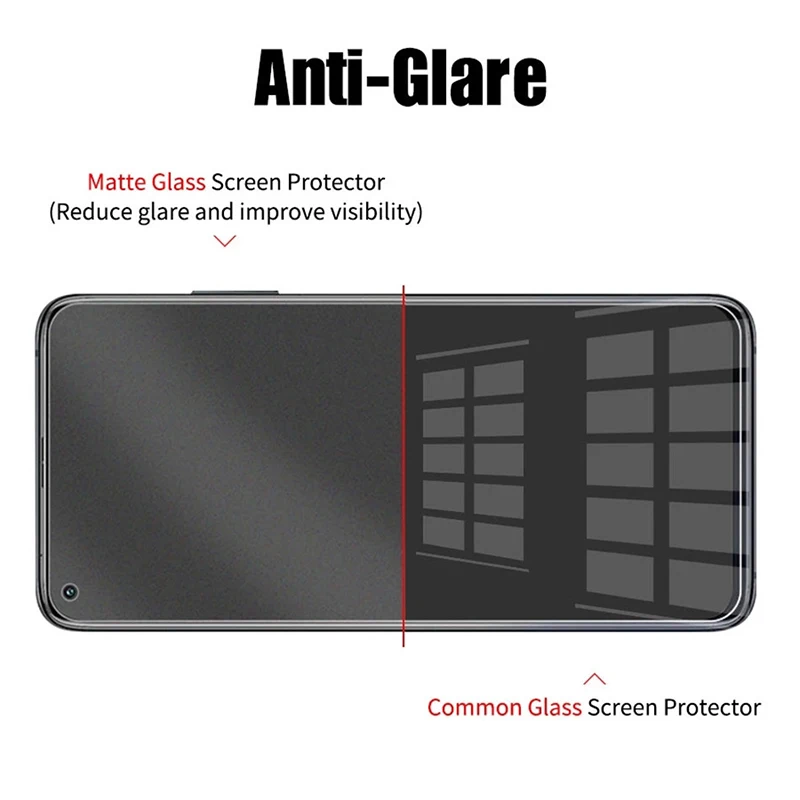 4Pcs Matte Tempered Glass for Redmi Note 10 9 8 7 Pro Frosted Screen Protectors For Redmi note 9S 9T 9A 9C POCO M3 F3 F2 X3Pro