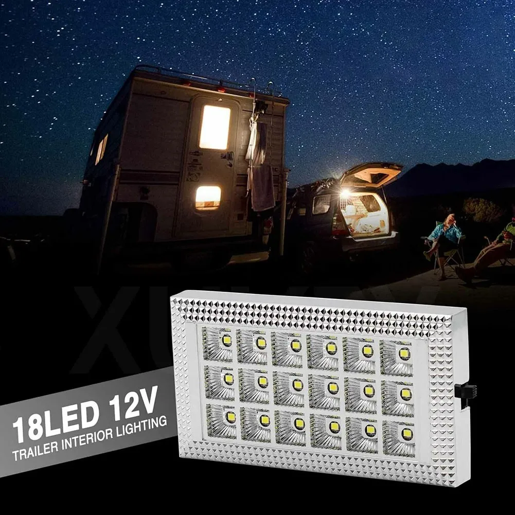 

1PC 18LED Luggage Interior Dome Light Car Trunk Compartment Lamp Fit For DC 12V Auto Camper Bus Caravan Motorhome Lorry