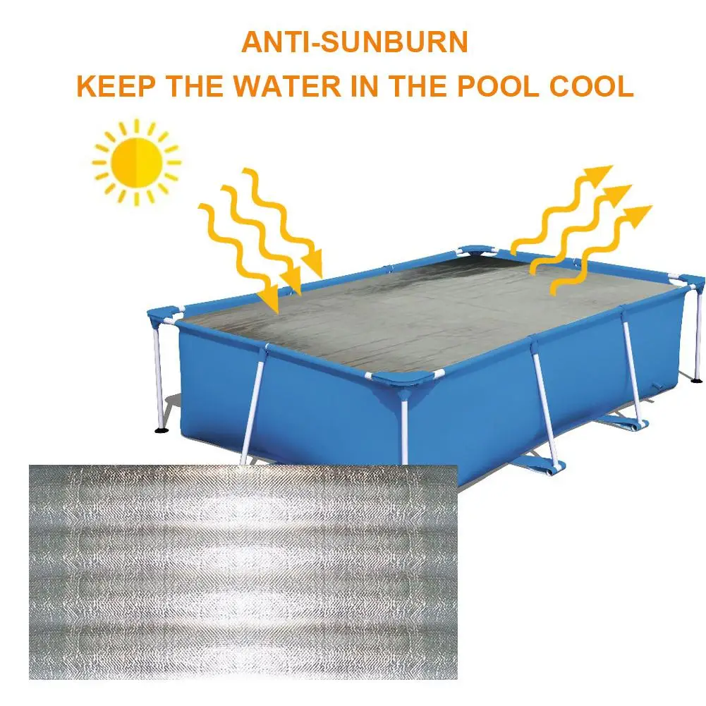 

Swimming Pool Cover Dustproof Waterproof Pool Tub Dust Heat Insulation Film Lower Temperature, Prevent Evaporation Pool Cover